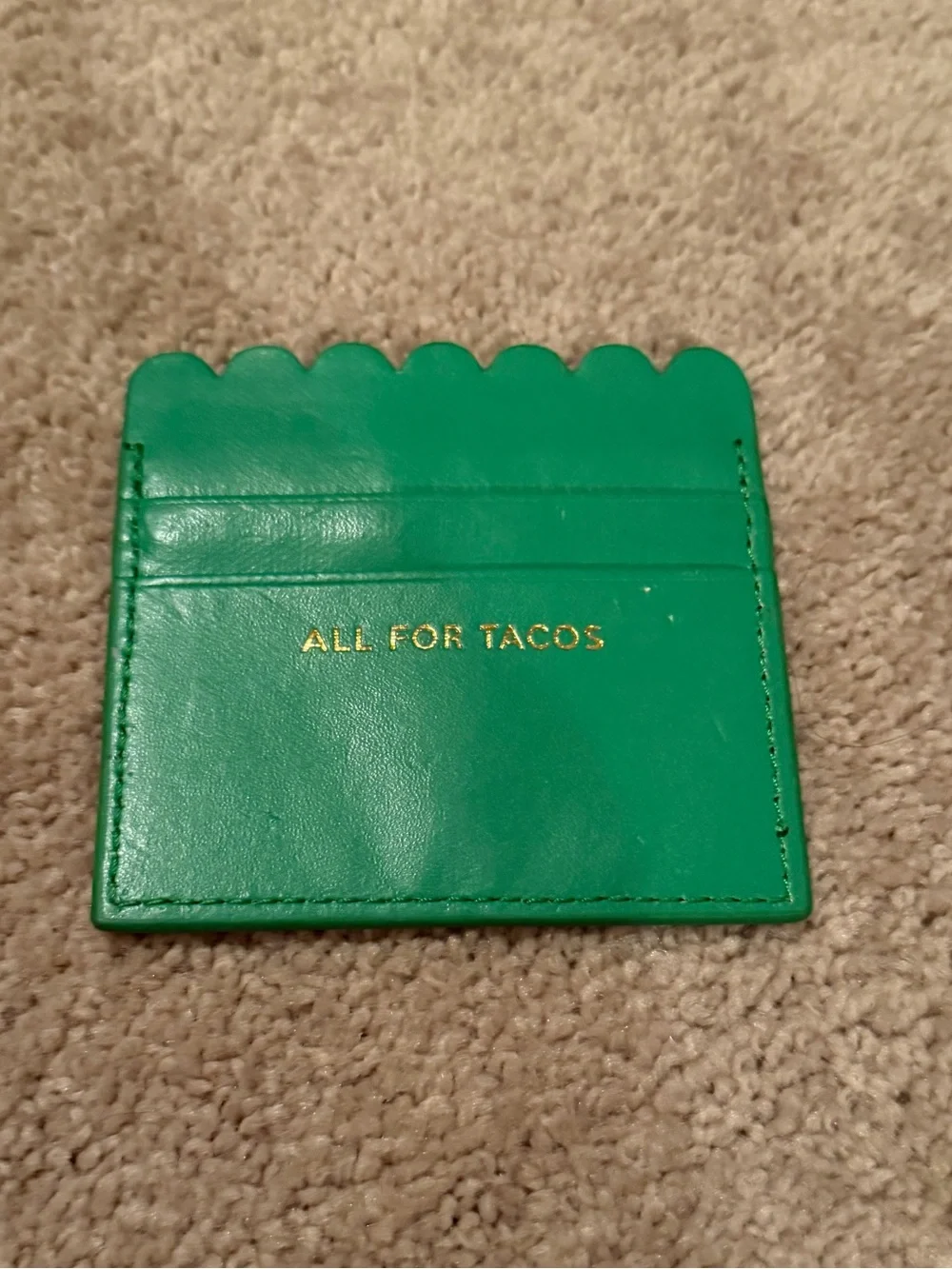 Packed Party All For Tacos Green Scalloped Card Holder Wallet